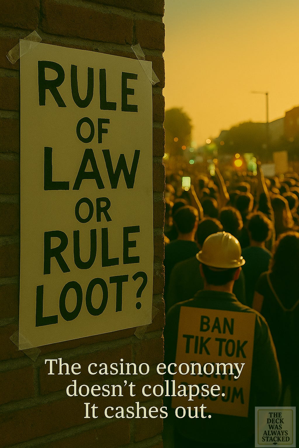 He got the Tech Bros to fall for the oldest trick in the AEB: You donât get invited to the table because youâre special.You get invited because youâre edible. They thought they were guests of honor âvisionaries, disruptors, masters of the algorithmic universe. But authoritarians donât do partnerships.They do provisions. He brings them to the table until he needs their food âtheir data, their bandwidth, their infrastructure, their capital, their credibility. And the moment they stop feeding him? Theyâre the ones on the platter. He got the Tech Bros to fall for the oldest trick in the AEB: You donât get invited to the table because youâre special.You get invited because youâre edible. They thought they were guests of honor âvisionaries, disruptors, masters of the algorithmic universe. But authoritarians donât do partnerships.They do provisions. He brings them to the table until he needs their food âtheir data, their bandwidth, their infrastructure, their capital, their credibility. And the moment they stop feeding him? Theyâre the ones on the platter.