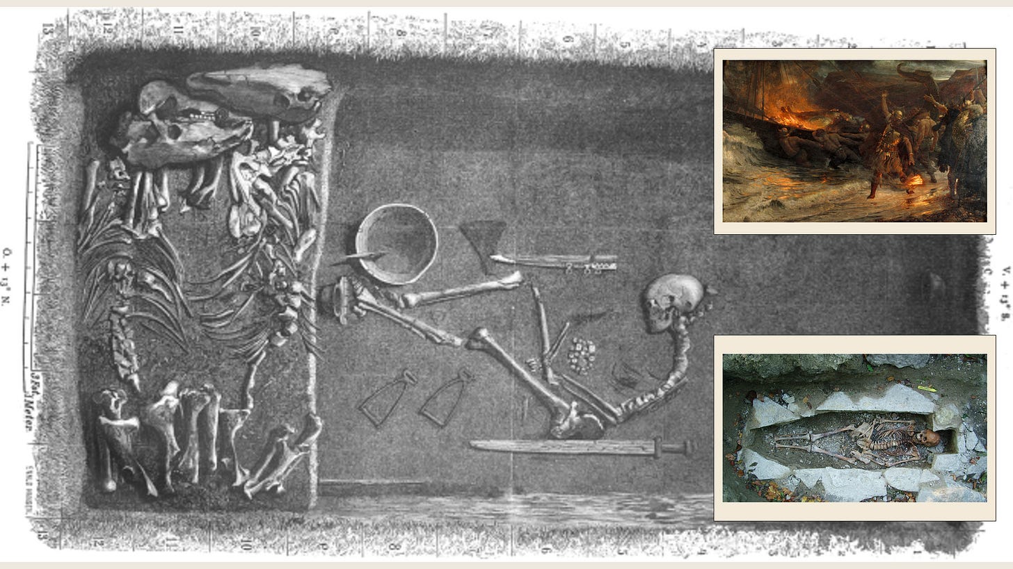 A collage of images of bones and tools AI-generated content may be incorrect.