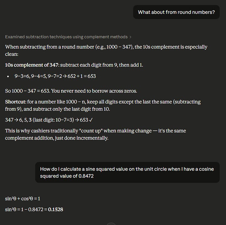 Can LLMs reason about math? The Subtraction Trick Test.