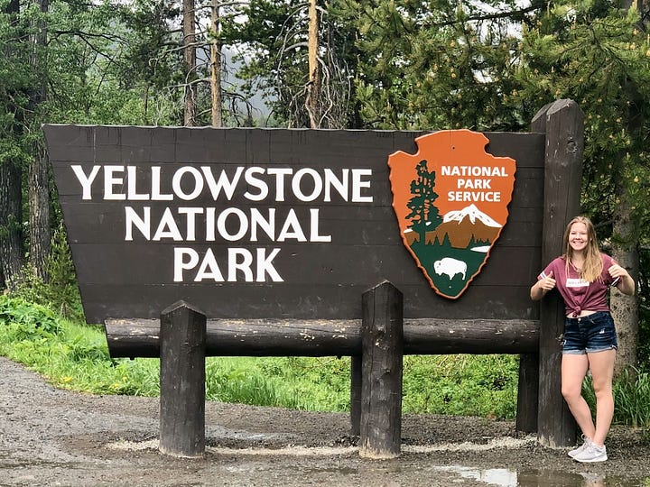 Phia Enjoying Our Yellowstone Adventure