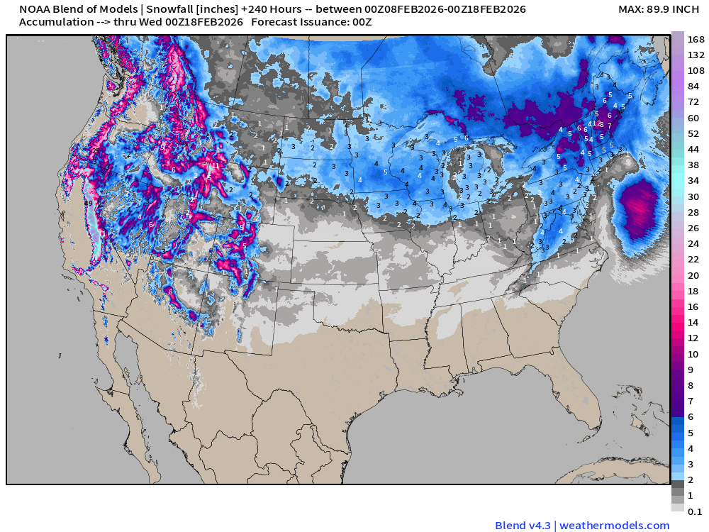 February 7, 2026 Saturday Winter Weather - by Dr. Ryan Maue