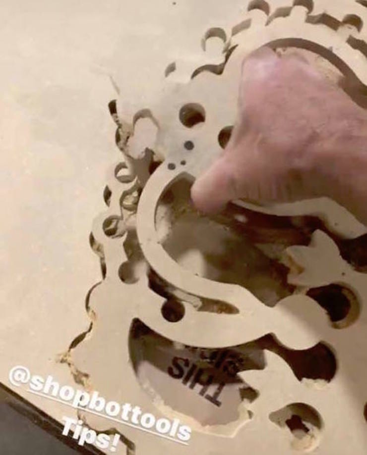 No need for tabs on your CNC cut-outs.