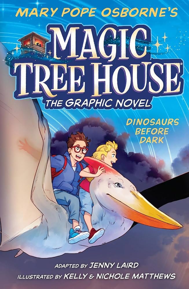 Amazon.com: Dinosaurs Before Dark Graphic Novel (Magic Tree House Graphic  Novels): 9780593174685: Laird, Jenny, Osborne, Mary Pope, Matthews, Kelly,  Matthews, Nichole: Books