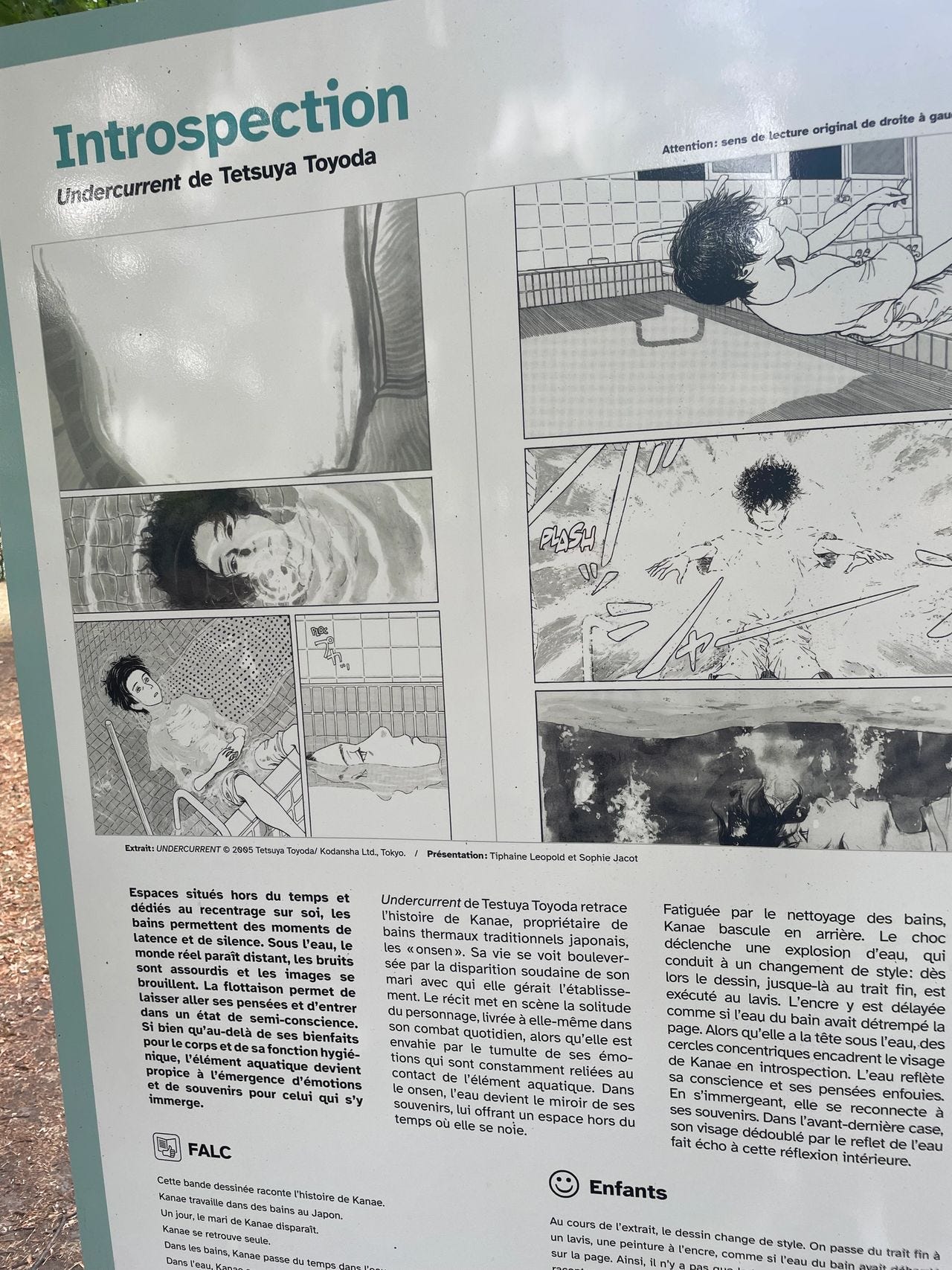 Undercurrents (Gakuya) by Tetsuya Toyoda: A Japanese manga series set in contemporary Japan, following the female manager of a public bathhouse whose husband disappears while travelling. Side note: for those asking, there is an official English translation, published in 2024 by Kinnikopress.