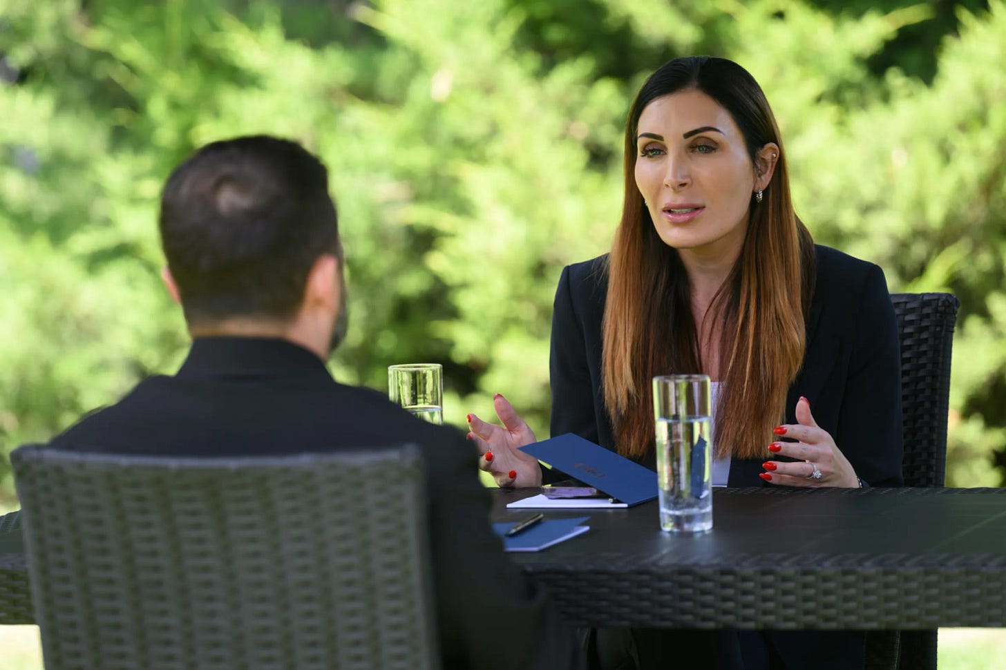 Laura Loomer interviews Ukrainian President Volodymyr Zelenskyy.