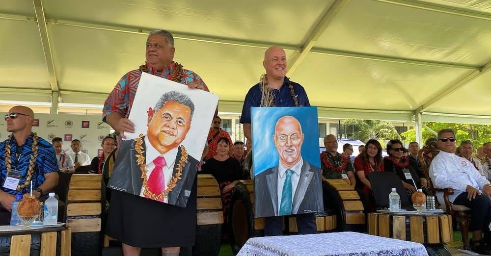 Christopher Luxon in Samoa.