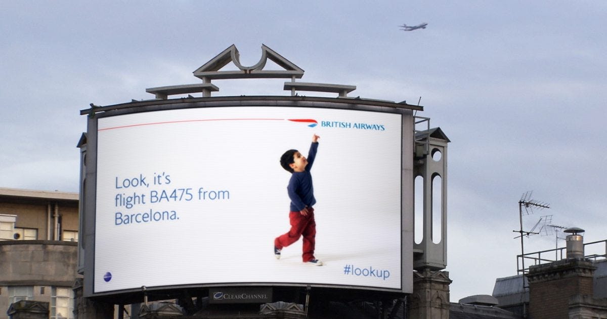 Combining children, creativity and technology: BA's billboard campaign |  Creative Moment