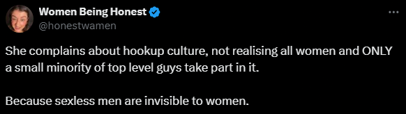 Women being honest tweet about hookup culture and how all women but only top level guys take part in it