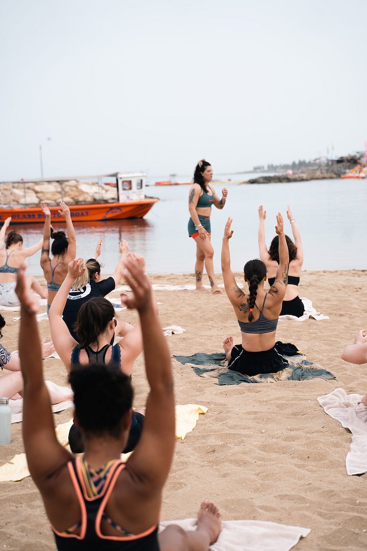 Yoga at the Women Who Fight Camp