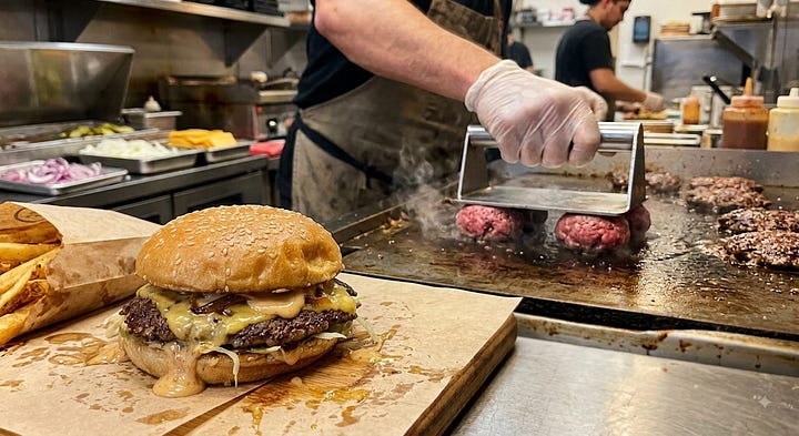 gourmet vs. smash burgers