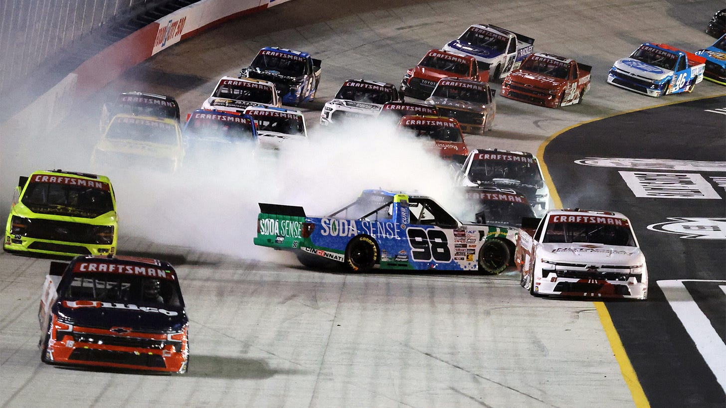 Ty Majeski Ben Rhodes Bristol crash Weather Guard Truck Race 2024