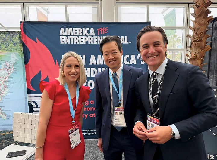 LEFT: US Conference of Mayor’s President, Mayor David Holt, and I rally Mayors behind America the Entrepreneurial | RIGHT: America the Entrepreneurial Team