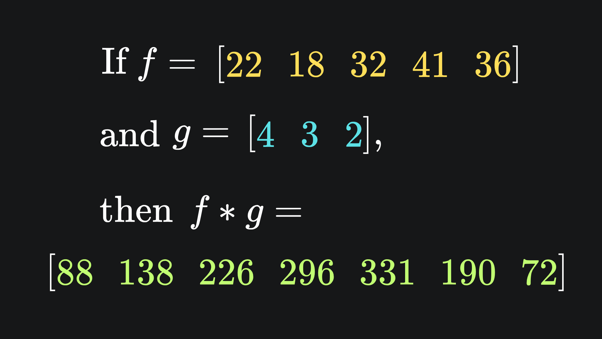 Understanding discrete convolutions with random variables