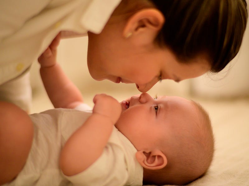 Japanese woman with baby