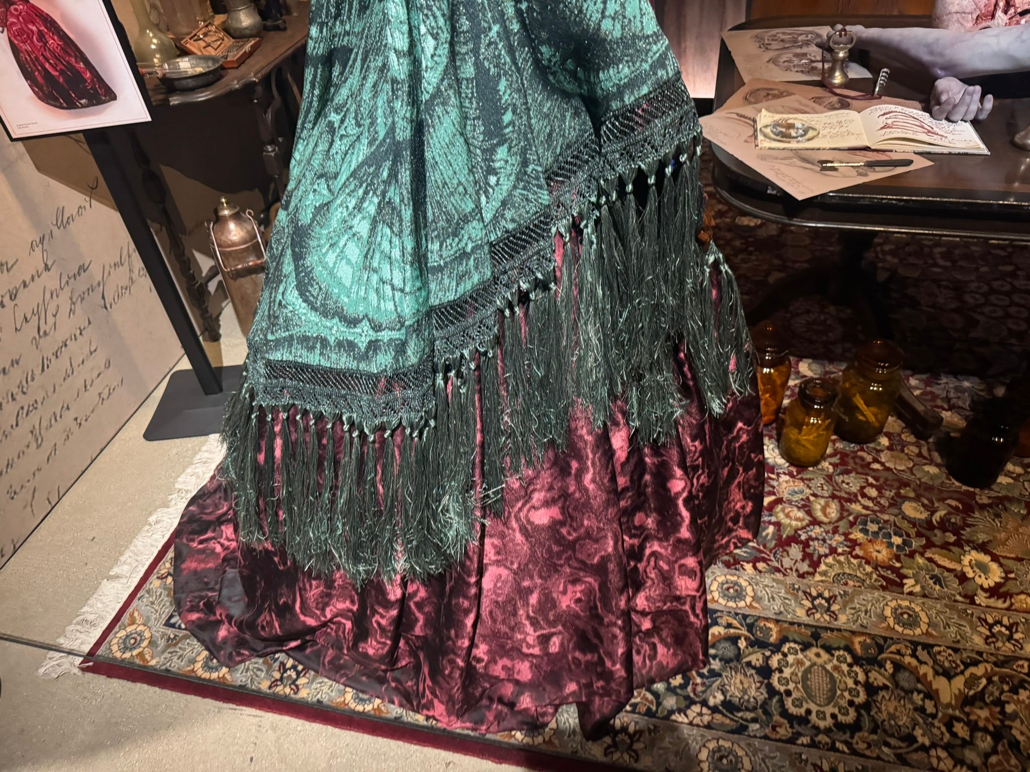 frankenstein elizabeth green dress pt. 2: Costumes Designer tweed dress for cocktail parties