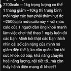 VỀ QUY TẮC ‘3500 CALO’ 