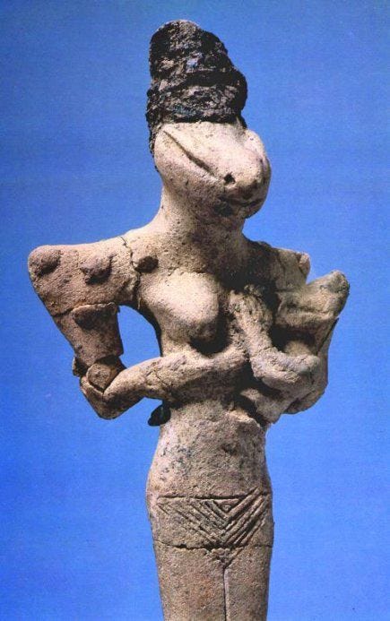 Mother goddess "Nammu" Snake Head Goddes figurine with feeding her Baby - made terracotta, circa 5000-4000 BC, from Ubai… | Ancêtres extraterrestres, Los sumerios, Mezopotamia Mother goddess "Nammu" Snake Head Goddes figurine with feeding her Baby - made terracotta, circa 5000-4000 BC, from Ubai… | Ancêtres extraterrestres, Los sumerios, Mezopotamia