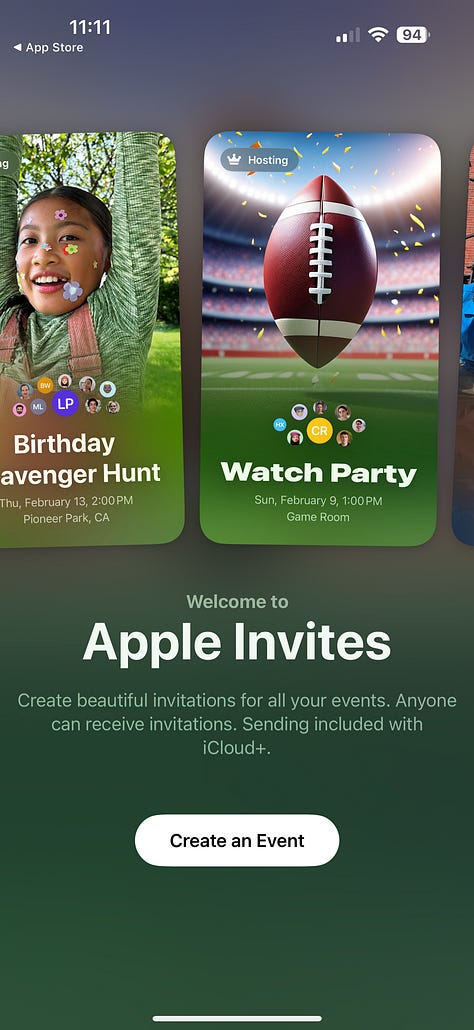 Apple Invites app