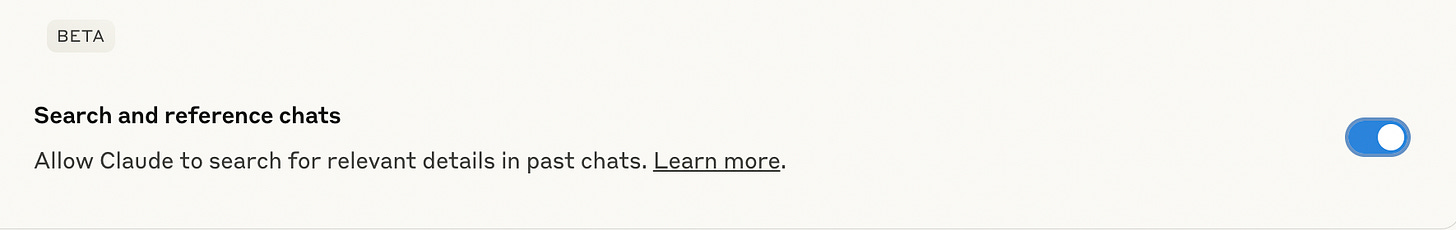 Claude search and reference chats