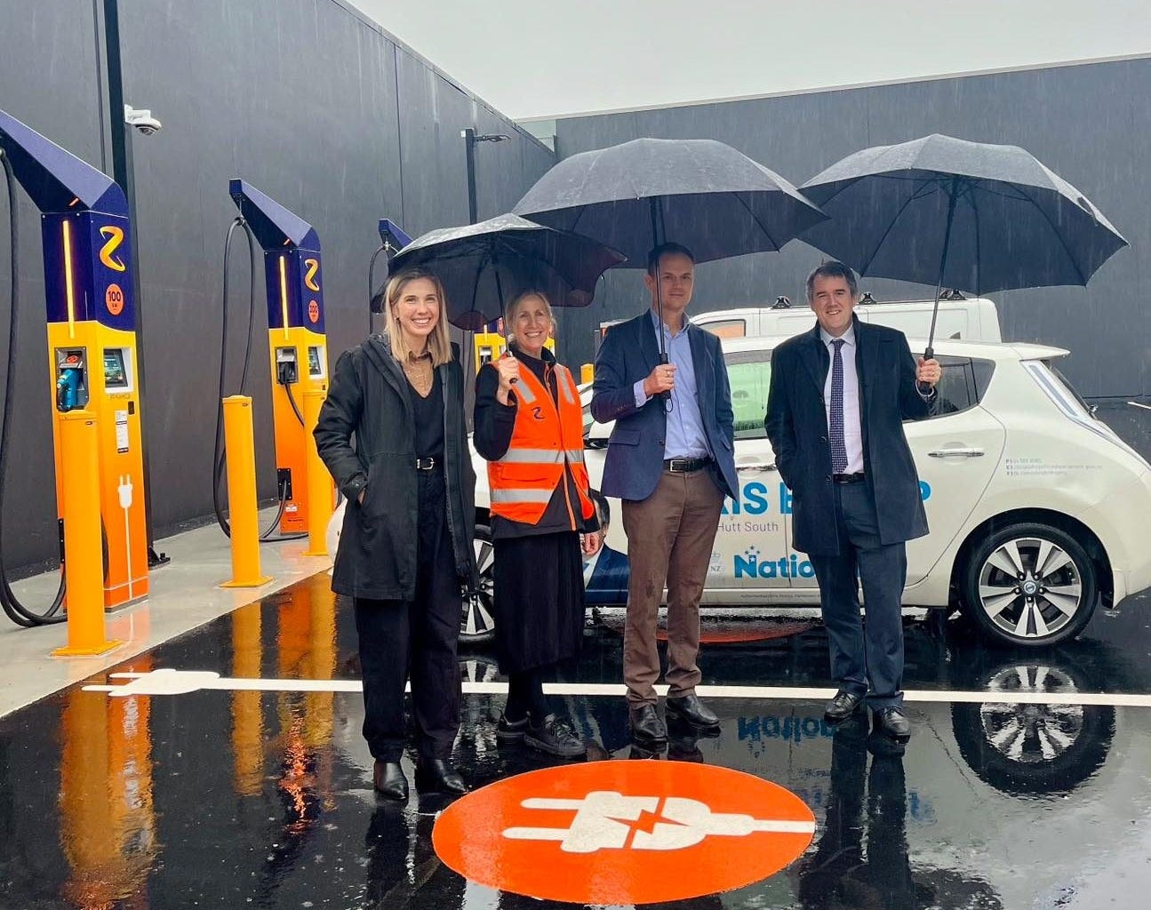 "Checking out the new EV chargers at Z Petone." "Checking out the new EV chargers at Z Petone."