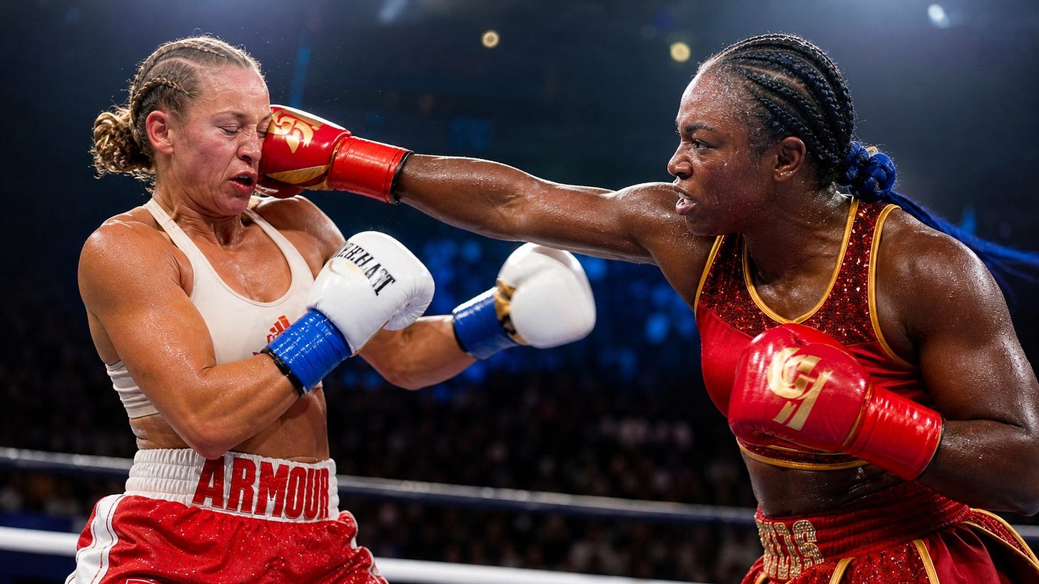 Claressa Shields Stops Kaye Scott In Round 6 To Reclaim WBA And WBC Belts - Highlights | MiddleEasy Claressa Shields Stops Kaye Scott In Round 6 To Reclaim WBA And WBC Belts - Highlights | MiddleEasy
