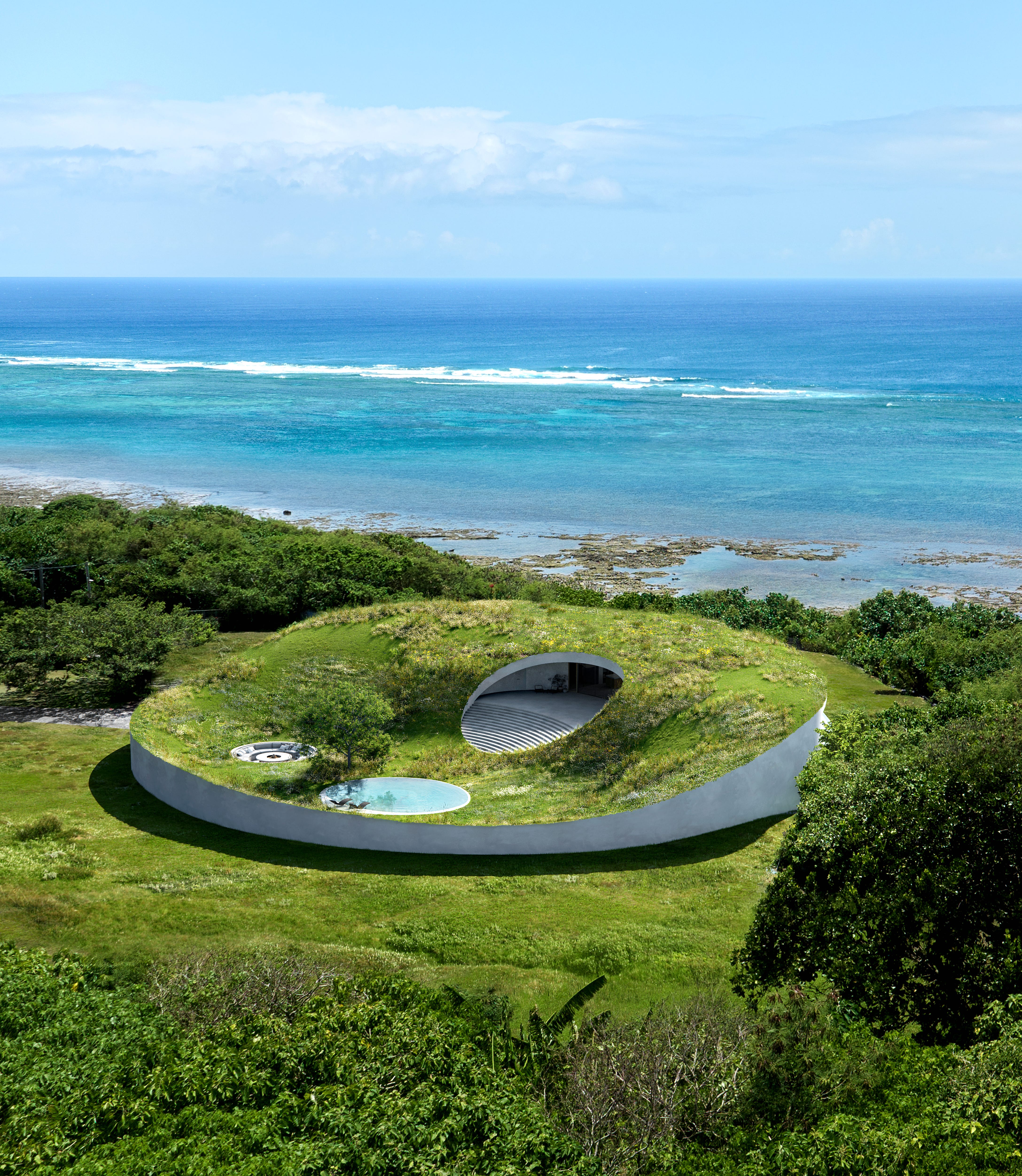 NOT A HOTEL ISHIGAKI EARTH」で、藤本壮介氏によるシンボルツリーの