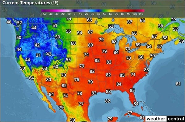 Weather map as of June 14th, 2022.