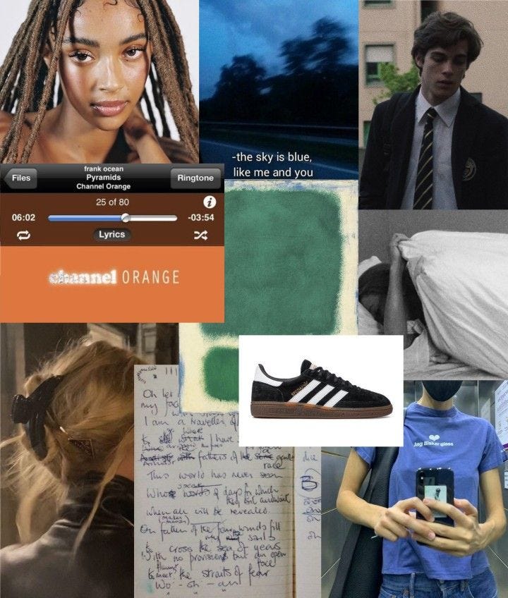 This may contain: a collage of photos with people in the background and one person holding a cell phone