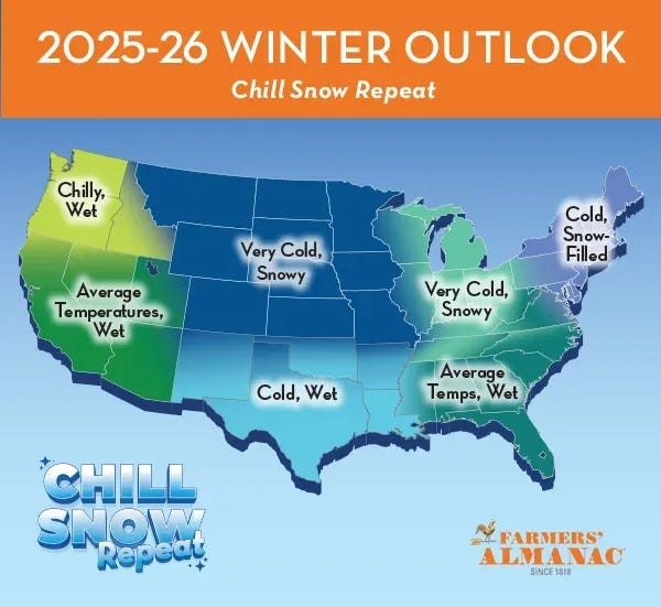 2026 Farmers' Almanac Extended Winter Weather Forecast Map. 2026 Farmers' Almanac Extended Winter Weather Forecast Map.
