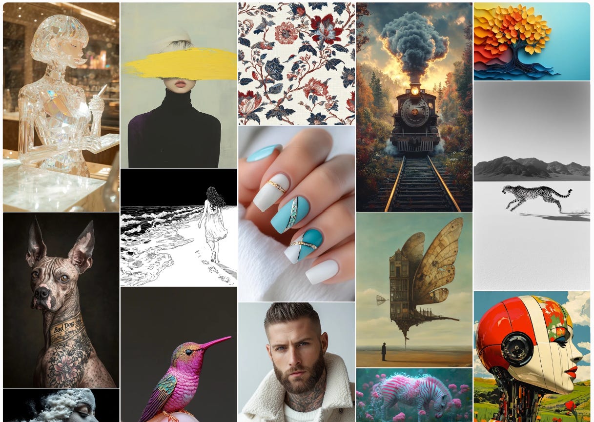 A selection of images generated with Midjourney