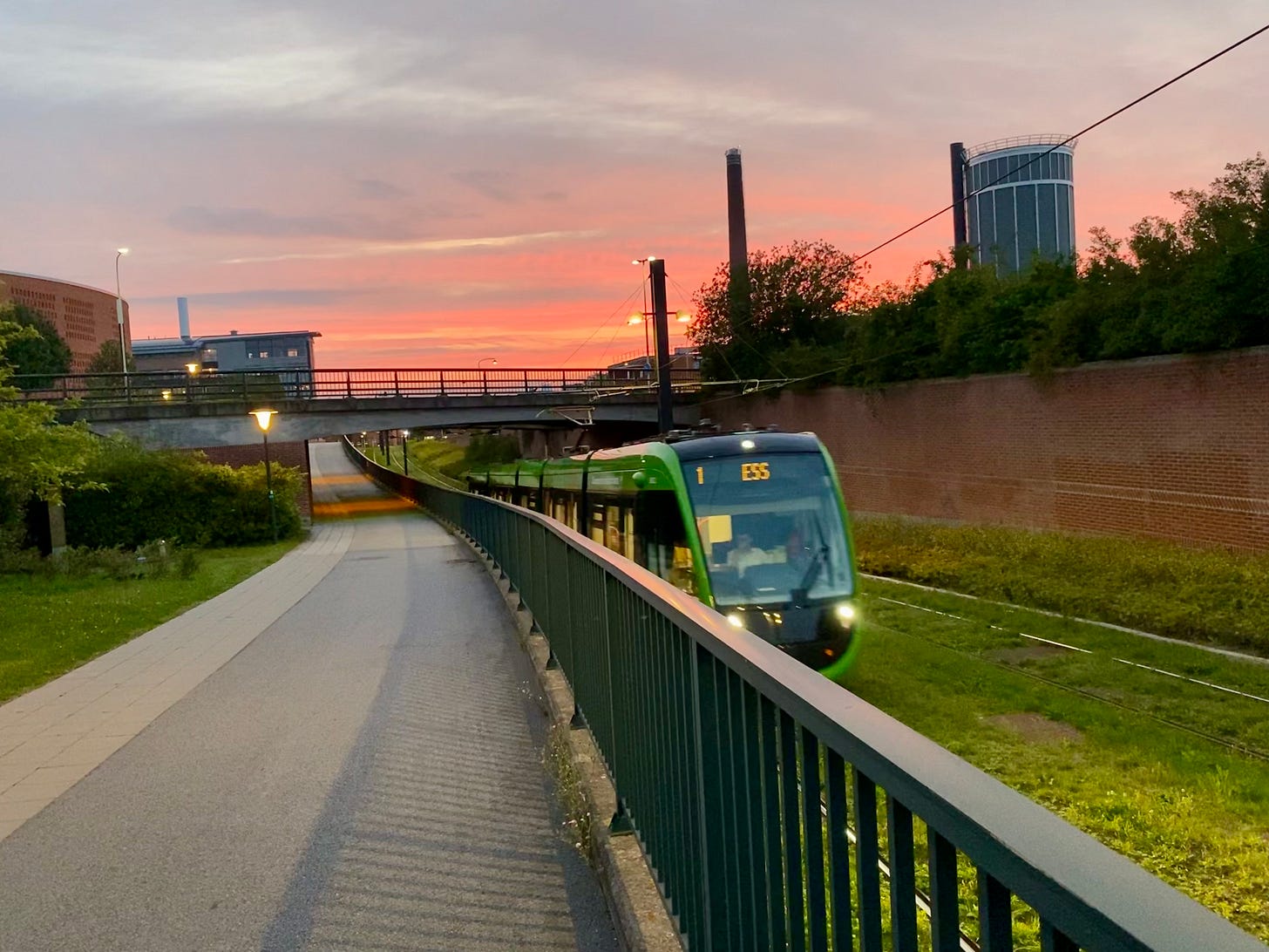 Lund Spårvagn Line 1 to ESS