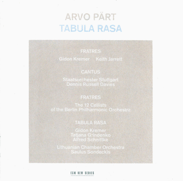 Arvo Pärt: Tabula Rasa - Compilation by Arvo Pärt | Spotify