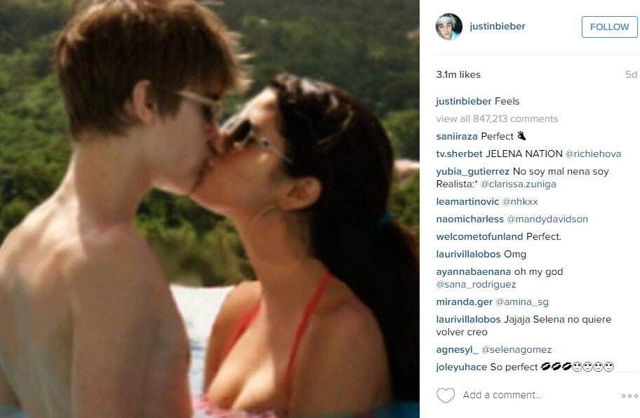 justin bieber instagram with selena gomez 2016 justin bieber instagram with selena gomez 2016