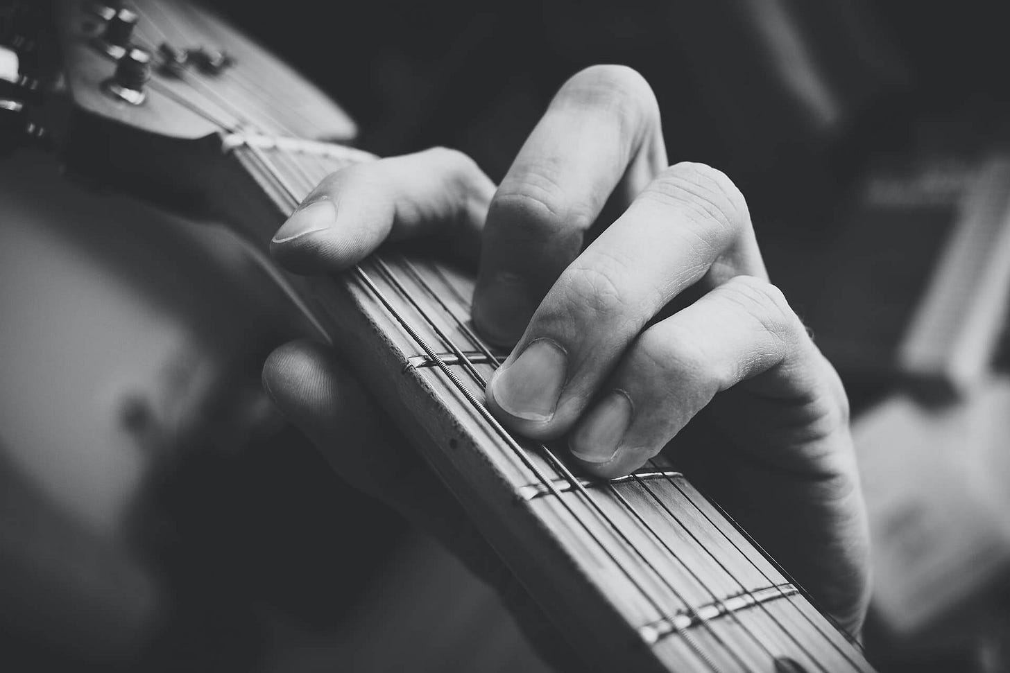 Practicing a barre chord Practicing a barre chord
