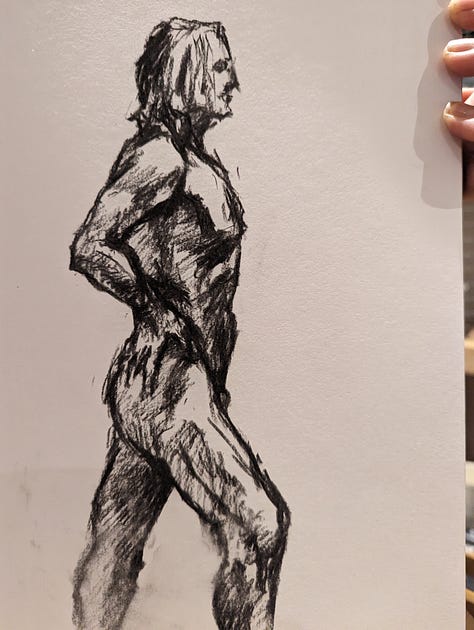 life model sketches in cardiff life drawing