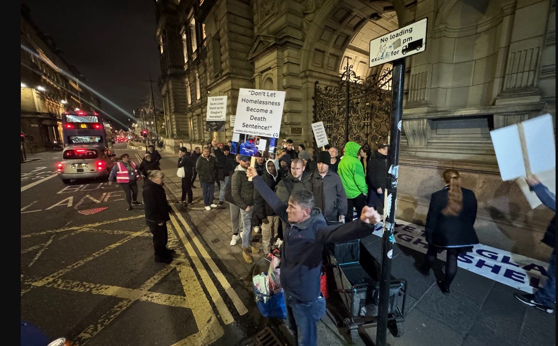 EXCLUSIVE: Homeless Project Scotland Protest Leads to Abandoned ...