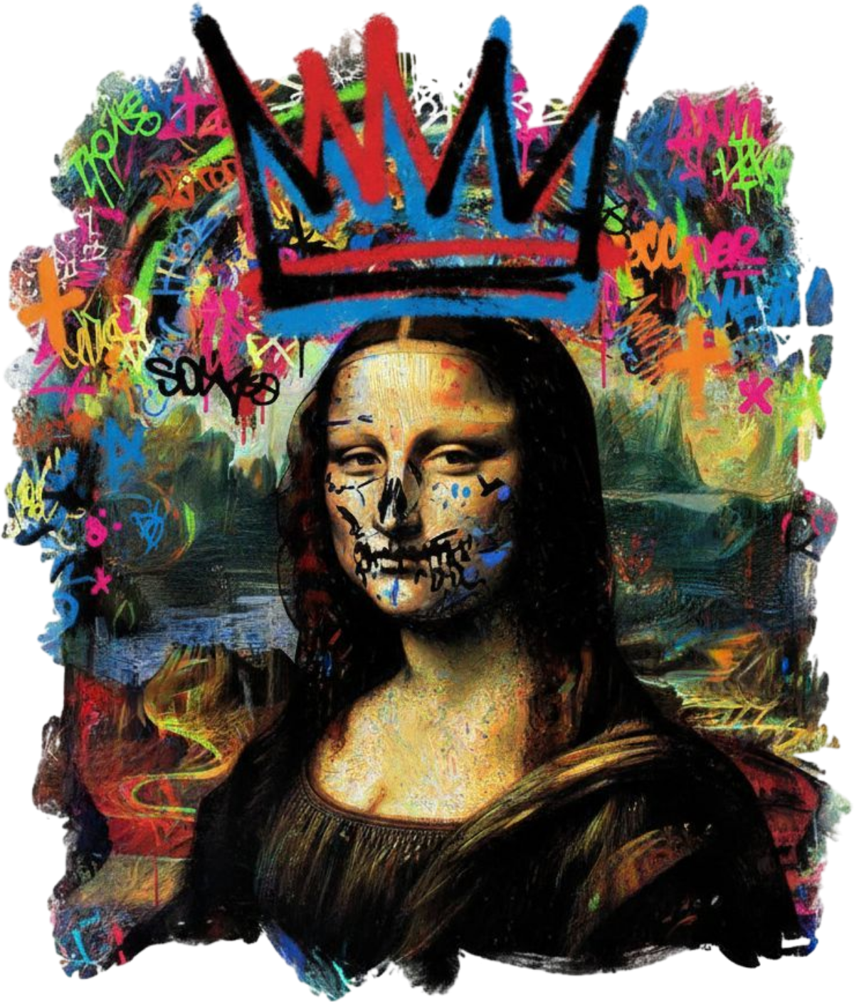 Basquiat inspired Mona Lisa