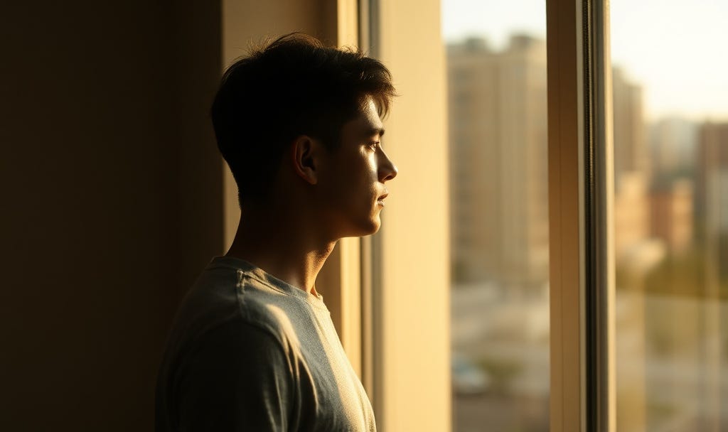 A person standing quietly by a window in natural light, reflecting on how to stay awake to life through presence and acceptance. A person standing quietly by a window in natural light, reflecting on how to stay awake to life through presence and acceptance.