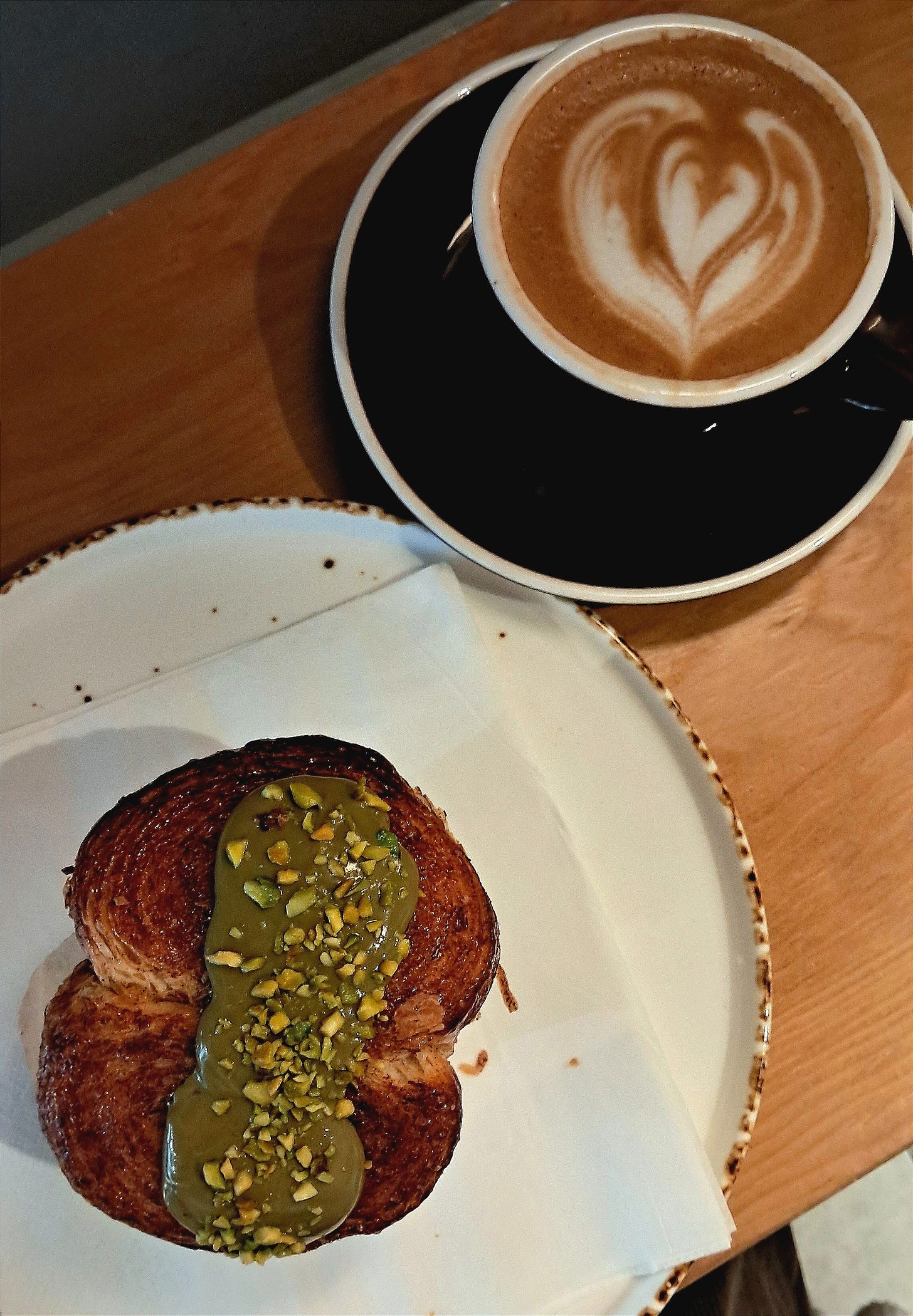 pistachio cruffin