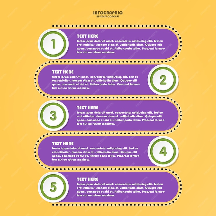 Premium Vector | Infographic template with 5 steps, process or options ...