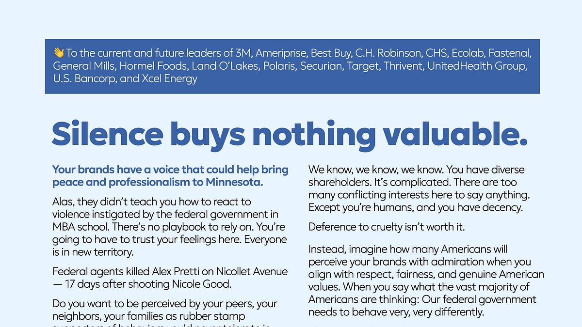 222: Silence buys nothing valuable - by Tim Brunelle