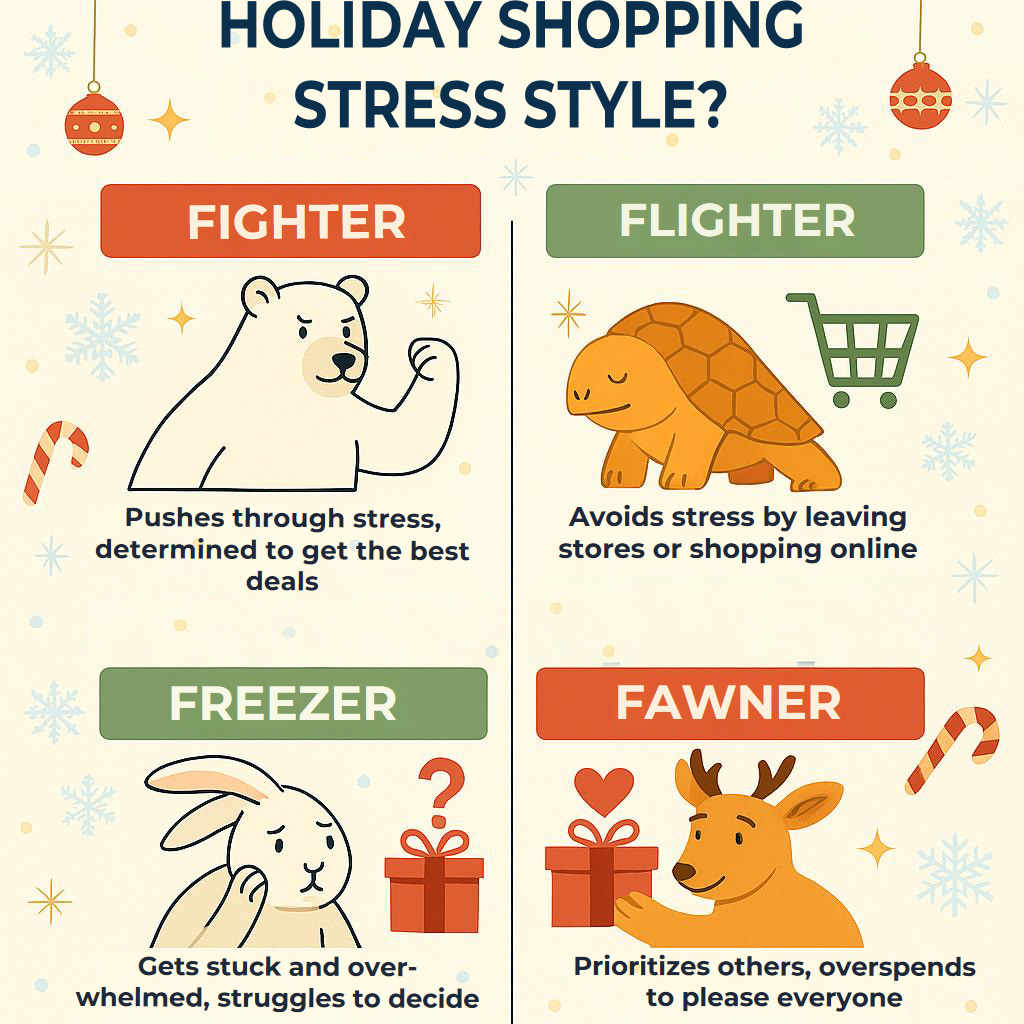Holiday Shopping Stress Style Infographic