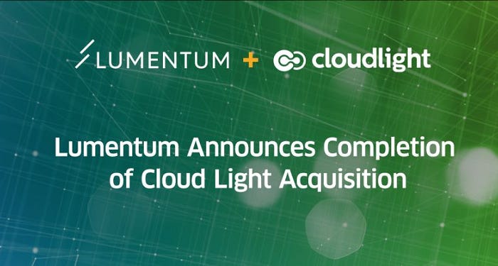 Lumentum Completes Acquisition of Cloud Light Technology Lumentum Completes Acquisition of Cloud Light Technology