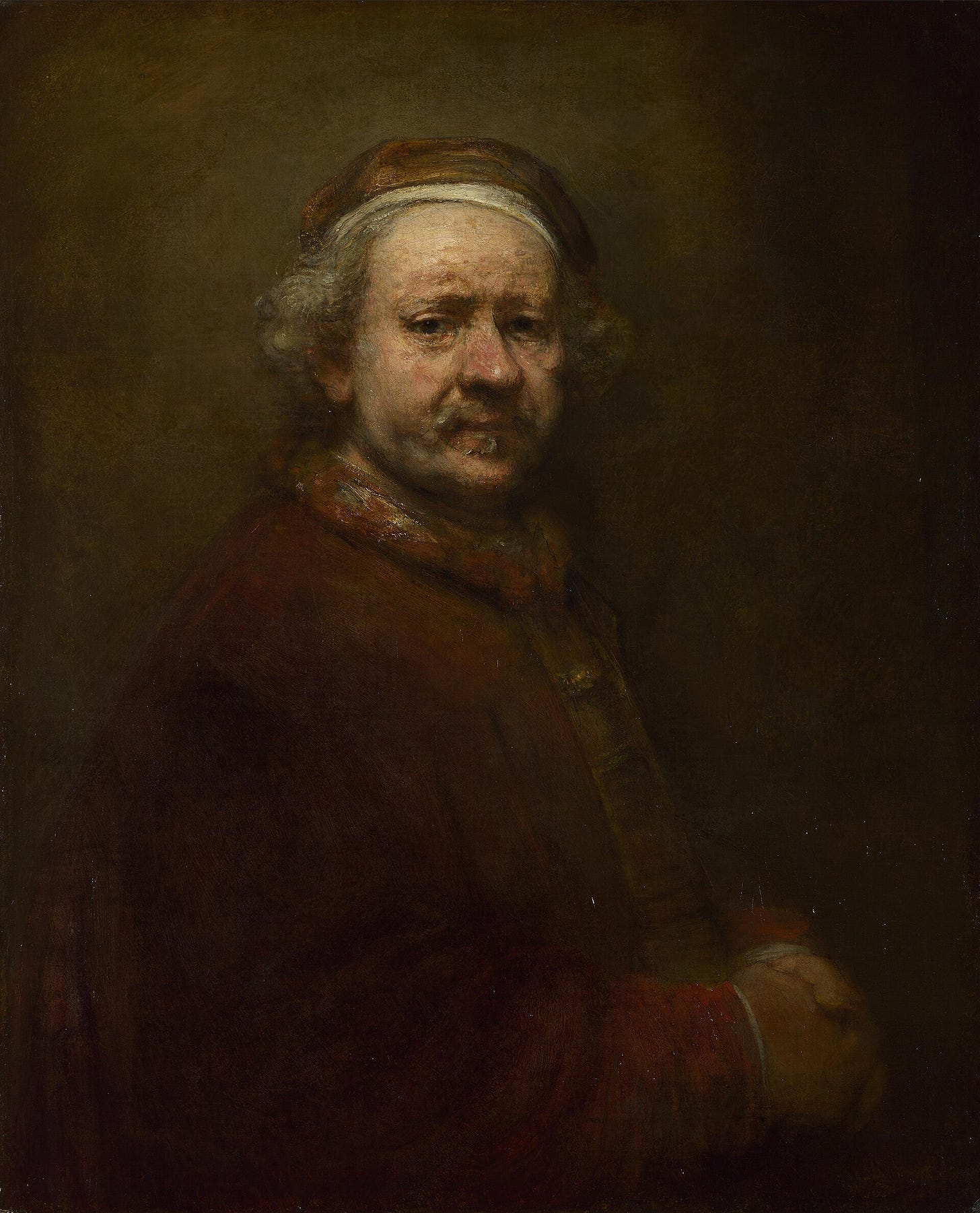 Rembrandt, Self-Portrait at the Age of 63, 1669. National Gallery, London. Rembrandt, Self-Portrait at the Age of 63, 1669. National Gallery, London.