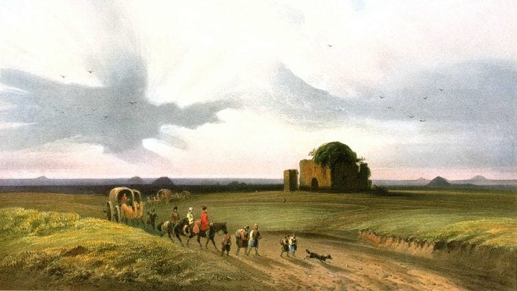 Die Steppe zwischen Simferopol und Perekop
