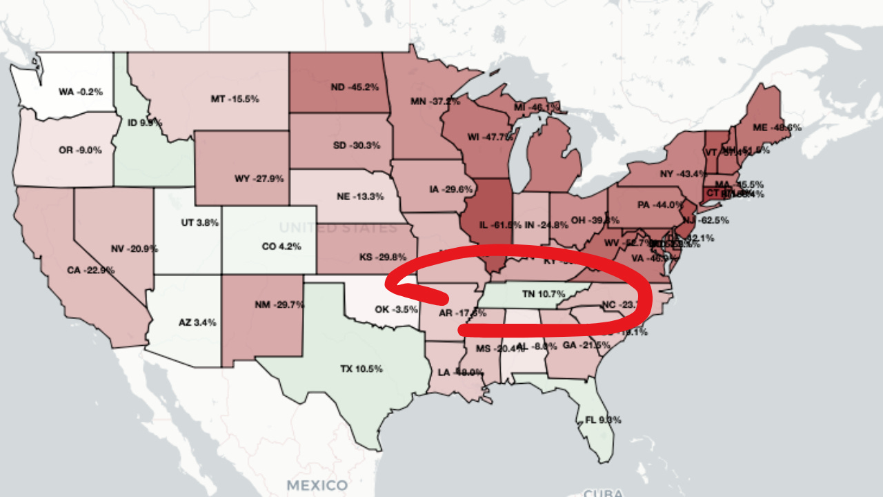 There Are 7 States with Higher Inventory than 2019