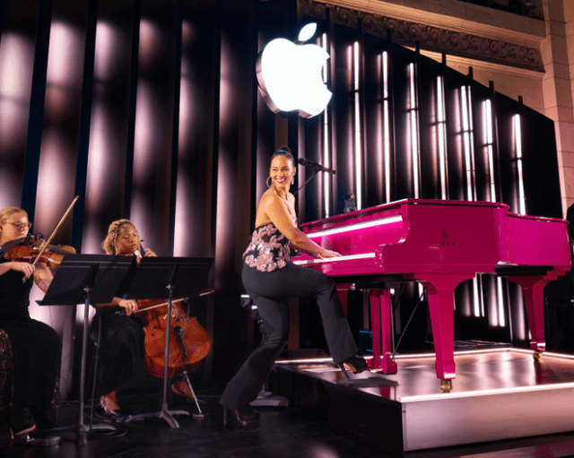 Apple kicks off celebrations for its 50th anniversary with a special performance by 17-time Grammy Award-winning artist and producer Alicia Keys at Apple Grand Central in New York City on March 13, 2026 Apple kicks off celebrations for its 50th anniversary with a special performance by 17-time Grammy Award-winning artist and producer Alicia Keys at Apple Grand Central in New York City on March 13, 2026