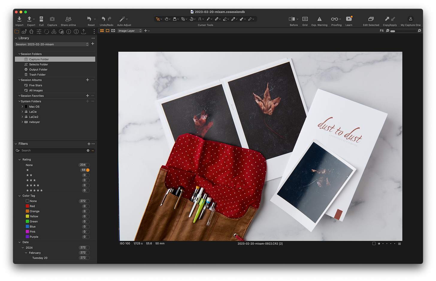 Capture One tether screenshot Capture One tether screenshot