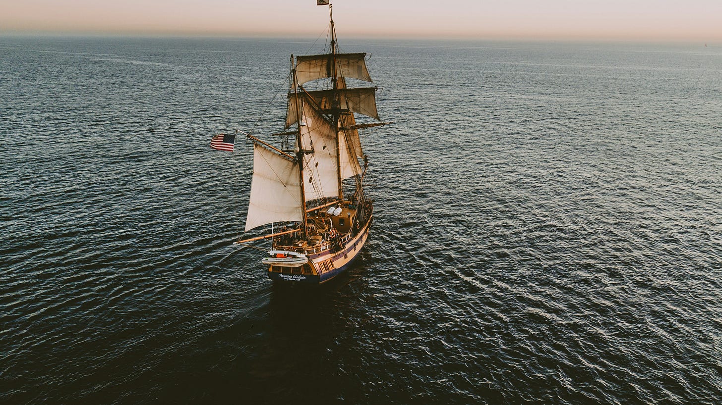 An image of ship on water