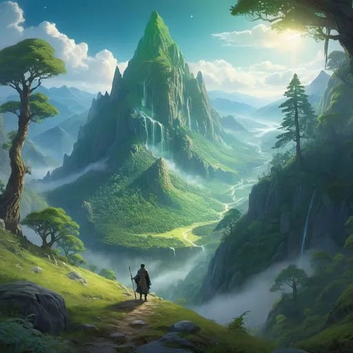 Shinen, lone wanderer, fantasy world, highres, detai... Shinen, lone wanderer, fantasy world, highres, detai...